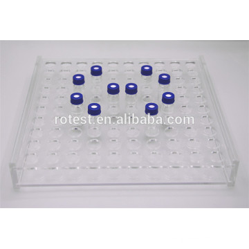 Portoir acrylique pour flacons / tubes en verre de 1,5 ml / 2 ml